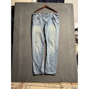 Polo Ralph Lauren Jeans Mens 36x32 Blue Varick Slim Straight Distressed Denim